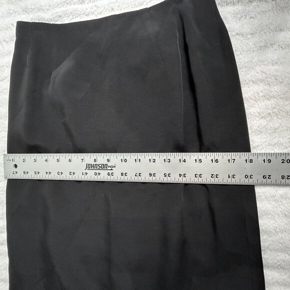 Womens Black 100% Silk Pencil Skirt Size 4 Career Professional Wear Made in USA - Picture 7 of 8